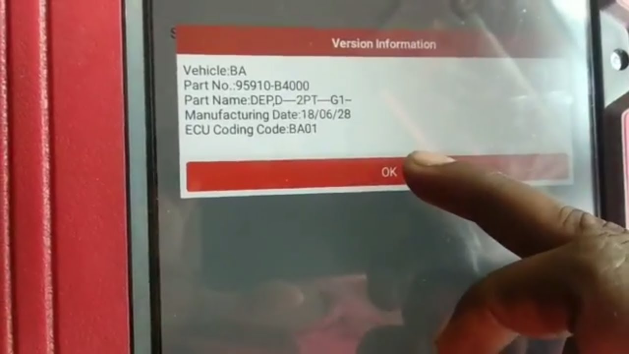 Hyundai  i10 i20 xcent & more cars SRS module (ACU) coding on launch x431 pro 3