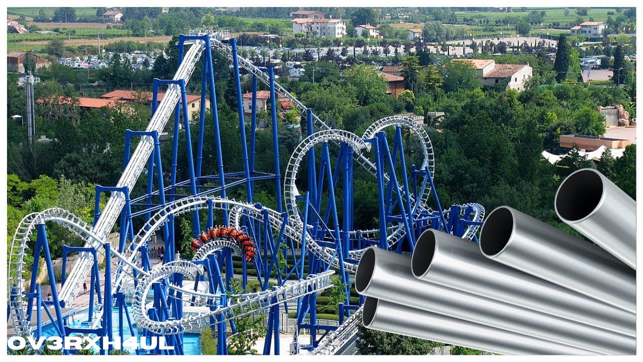 Vekoma SLC, but for every bad transition, a metal pipe falls...