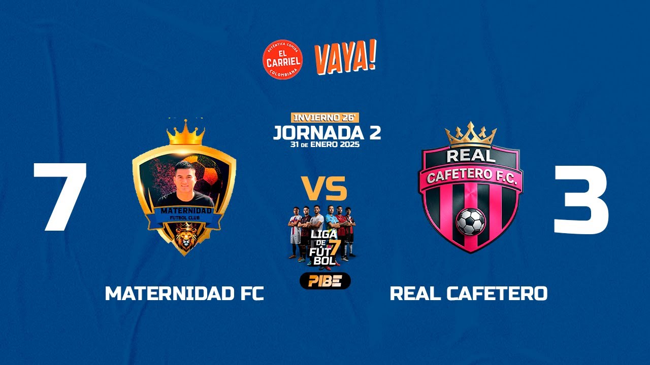 Maternidad FC 7• Real Cafetero 3 l Jornada 2 Ligas PIBE 🟠⚫️ Invierno 2026