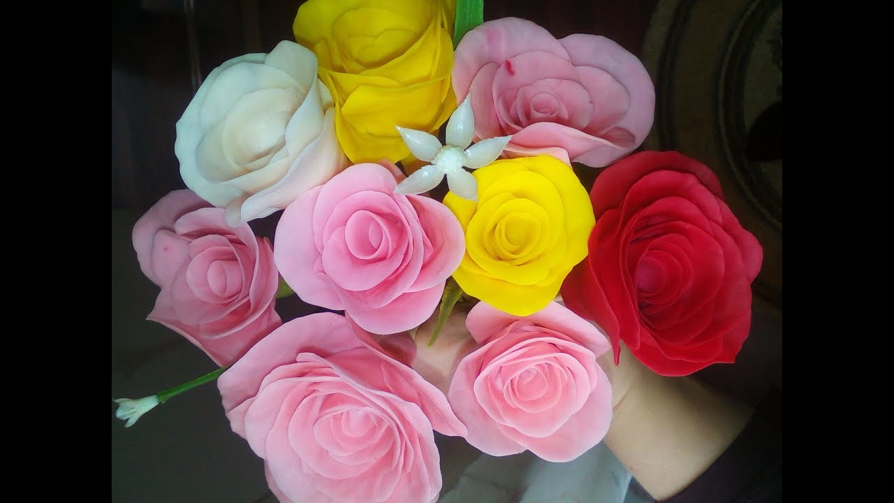 Kako napraviti ruže od hladnog porcelana || How to make artificial roses with cold porcelain
