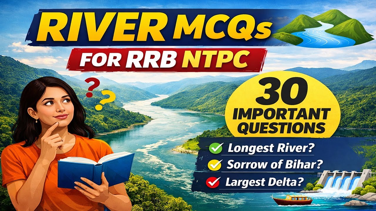 Important Rivers MCQs | RRB NTPC Geography | 30 Expected Questions