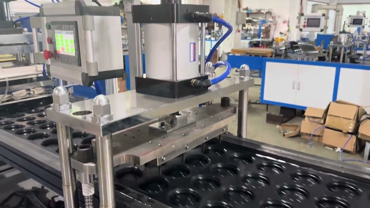 Plastic lid forming machine #biodegradable #lidmachine 