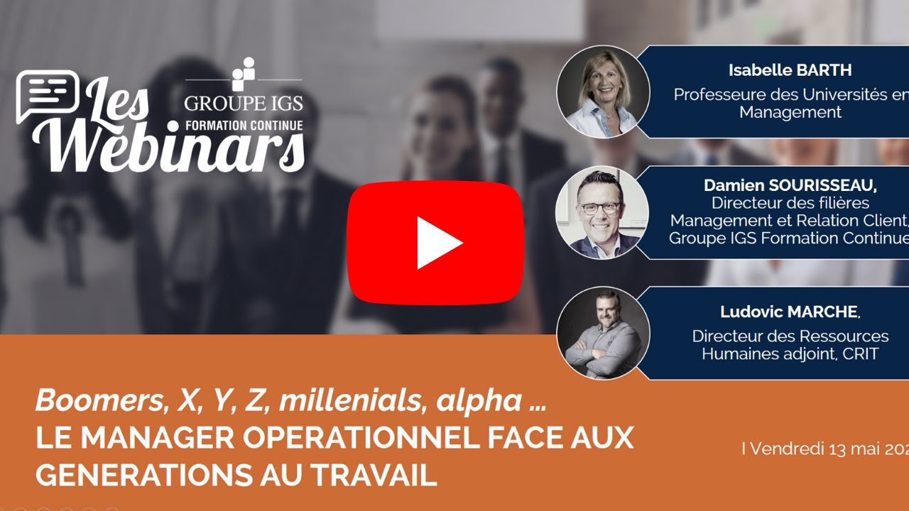 [WEBINAR] - Le manager opérationnel face aux générations au travail