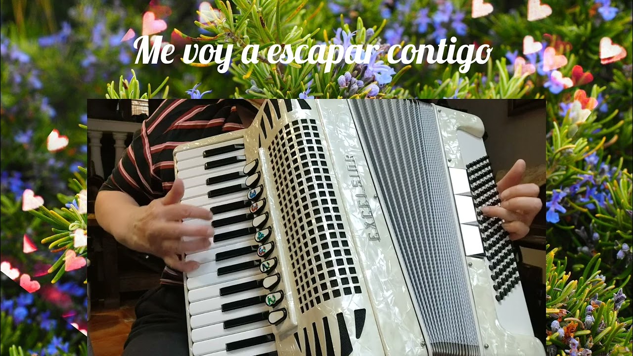 Me voy a escapar contigo, Pasodoble, música de acordeón 🎶🎵, accordion cover version, Manolo Escobar