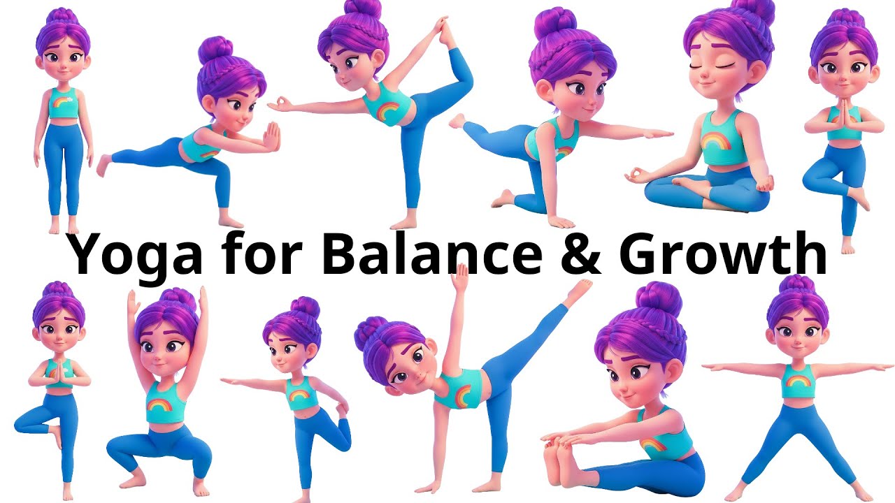 Yoga for Balance & Growth | Fun Poses to Improve Strength & Focus | Yoga for Kids