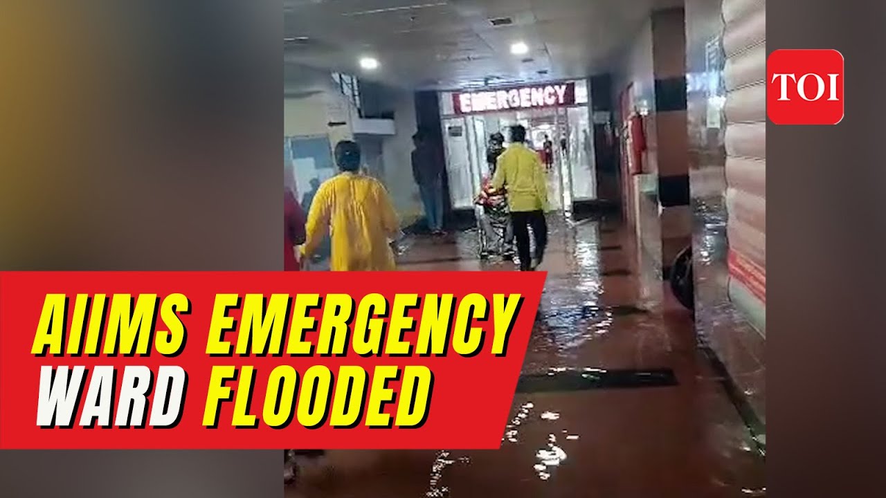 Waterlogging at AIIMS Rishikesh Emergency Ward Caught on Camera