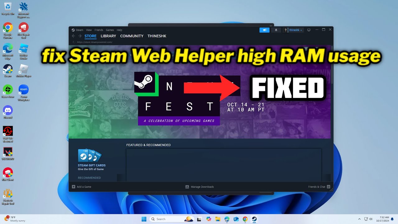 (FIXED) Steam Web Helper high RAM usage in Windows 10/11