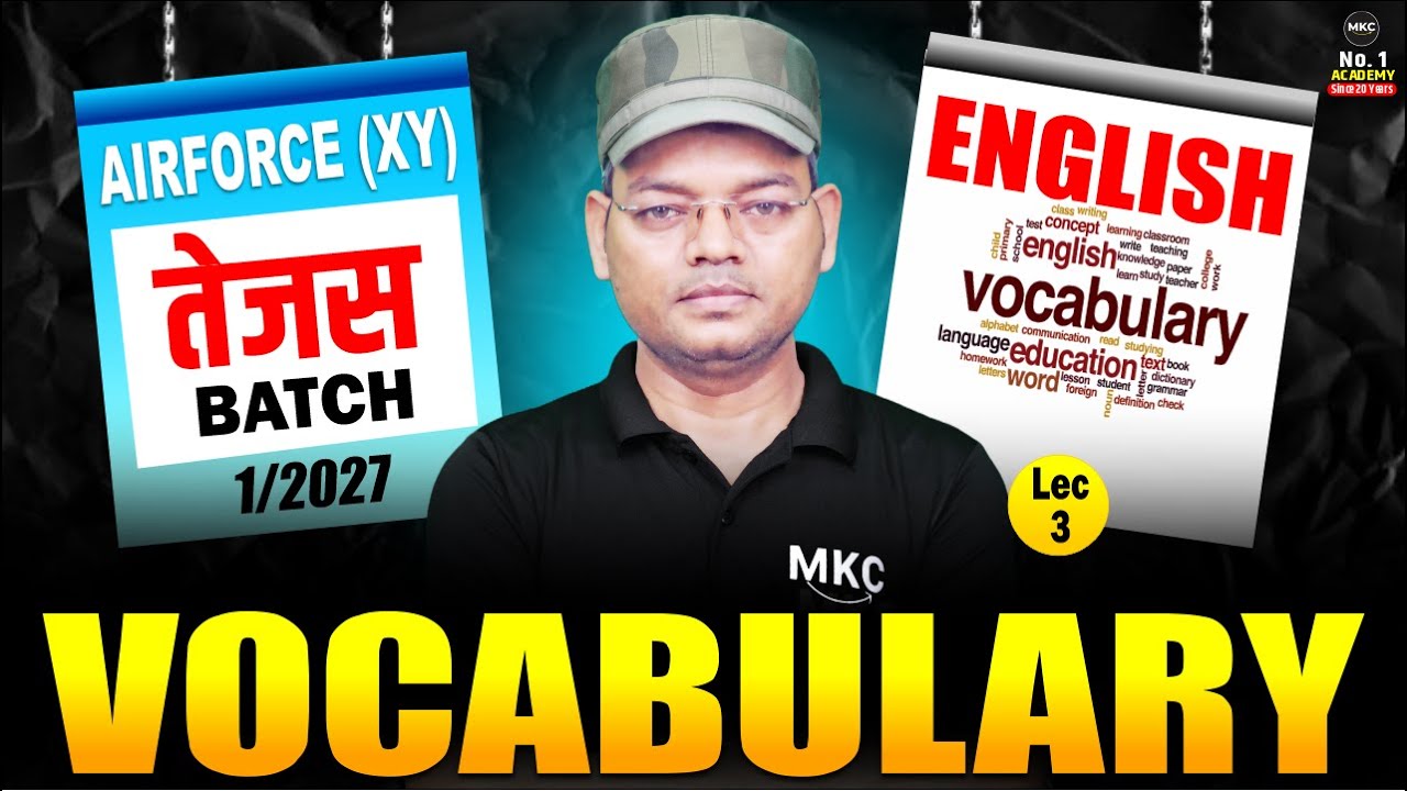 Airforce X & Y English Vocabulary | Lec 3 | New Batch 1/2027 |  Airforce XY Group English #airforce