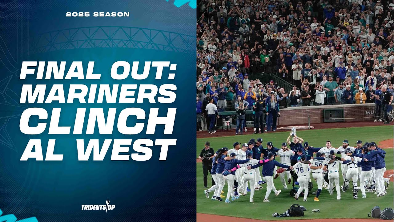 FINAL OUT & CELEBRATION: Mariners Clinch 2025 AL West Title!