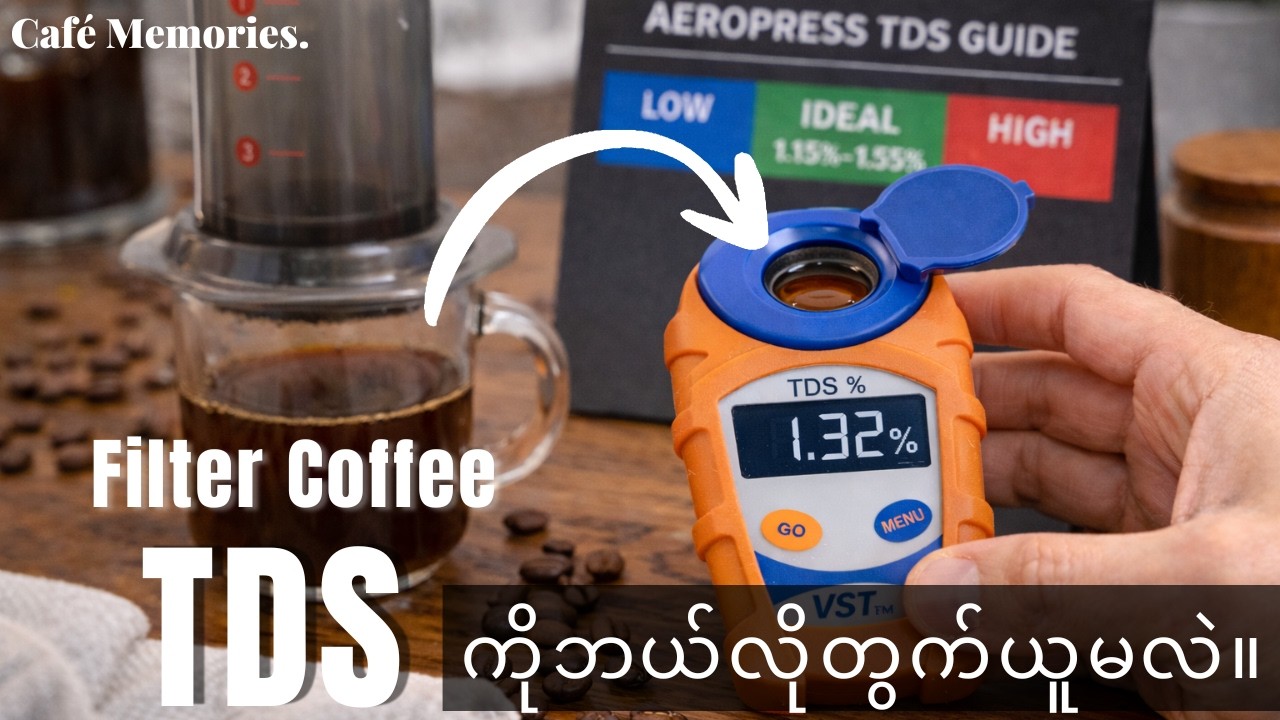 Barista တစ်ယောက်မှန်ရင် တက်ထားသင့်တဲ့ TDS % တွက်ယူနည်း | Filter Coffee TDS Calculation