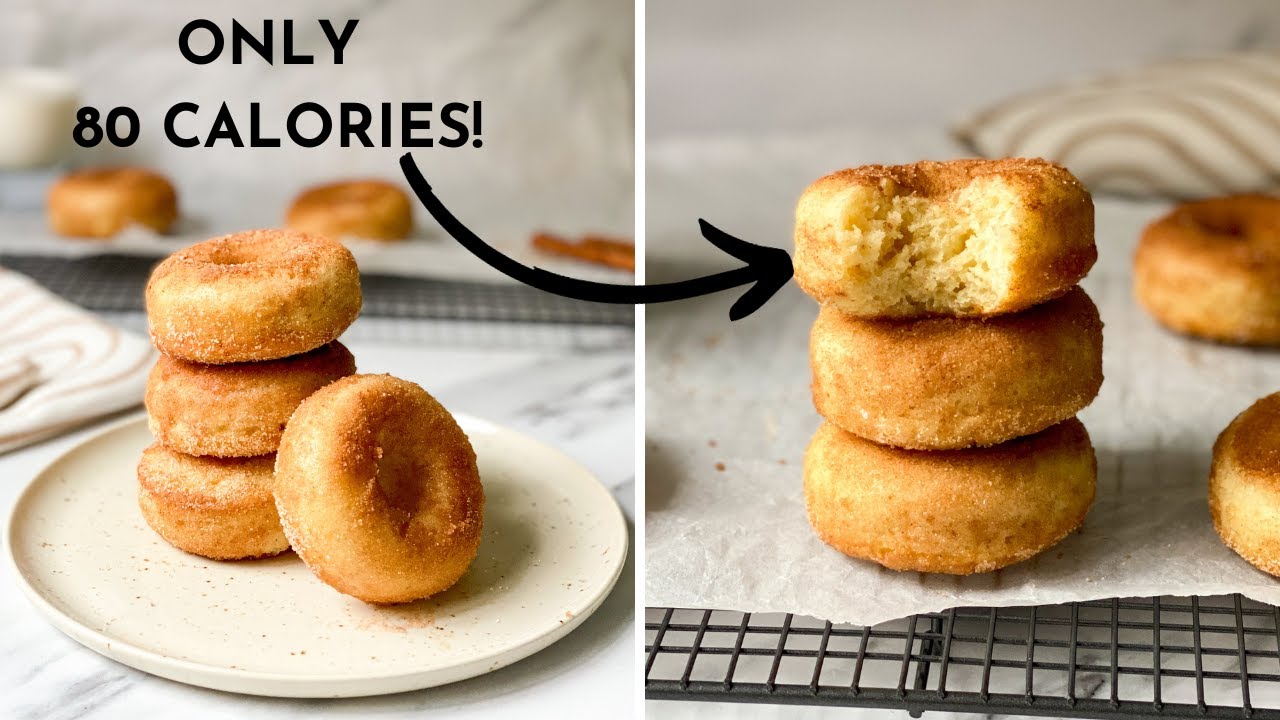 80 Calorie Cinnamon Sugar Donuts | low calorie cinnamon sugar donuts | low calorie cinnamon donuts