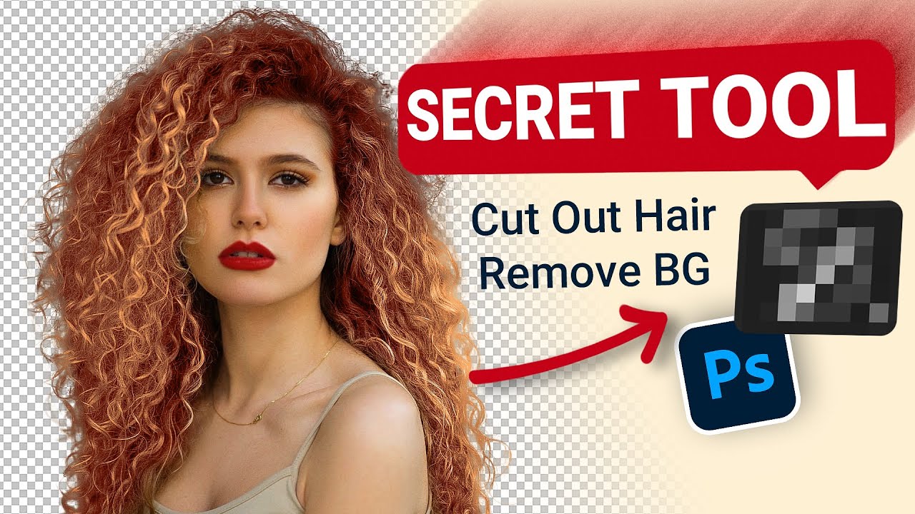 Как удалить фон и вырезать волосы в Photoshop!
