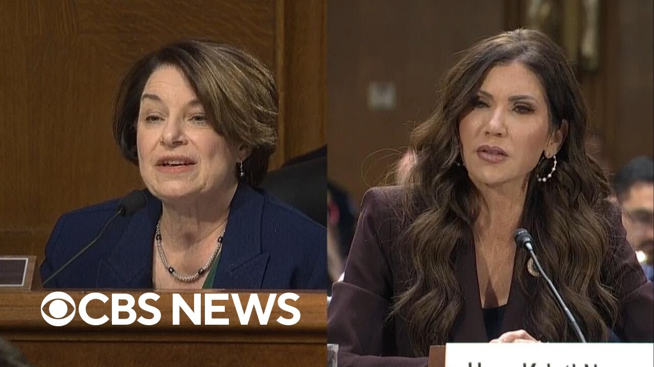 Sen. Klobuchar questions Noem on Minnesota ICE operations, Renee Good and Alex Pretti killings