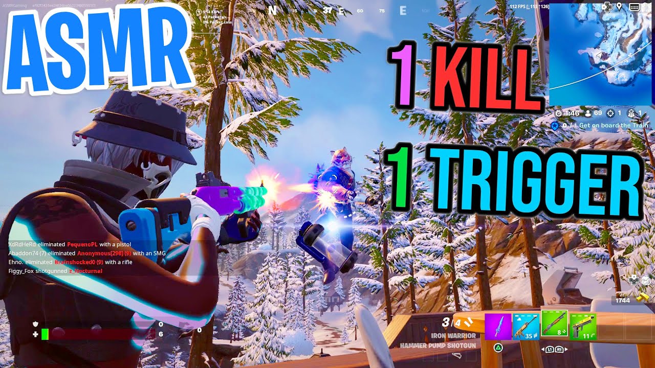 ASMR Gaming 😴 Fortnite 1 Kill = 1 Trigger Relaxing Mouth Sounds 🎮🎧 Controller Sounds + Whispering 💤
