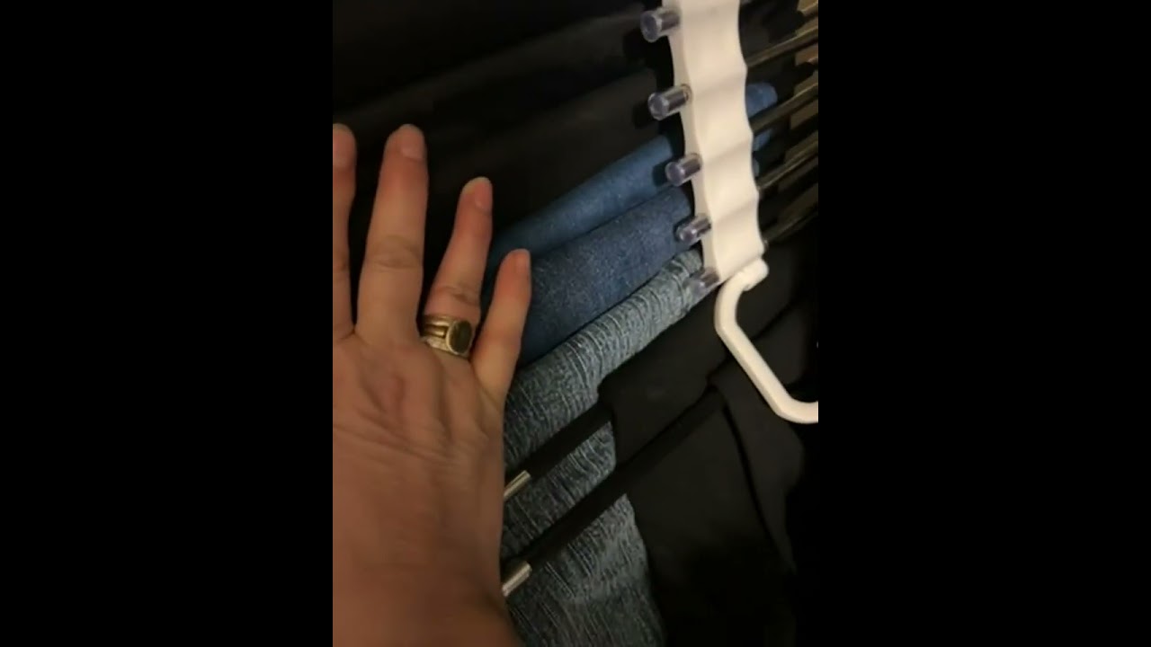 Pants Hangers Space Saving, 9 Layer Collapsible Trousers Hangers Review, practical and space saving