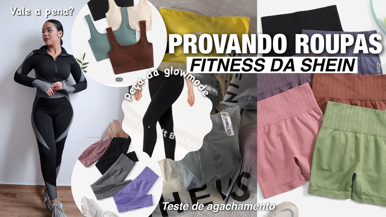 PROVANDO ROUPAS DE ACADEMIA DA SHEIN 🛍️| conjuntos, packs, peça da glowmode _ (vale a pena?)