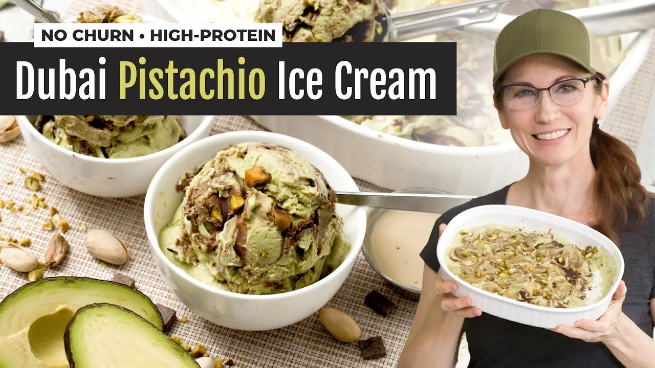 Pistachio Chocolate Ice Cream | No Churn | Dubai Chocolate Inspired!!