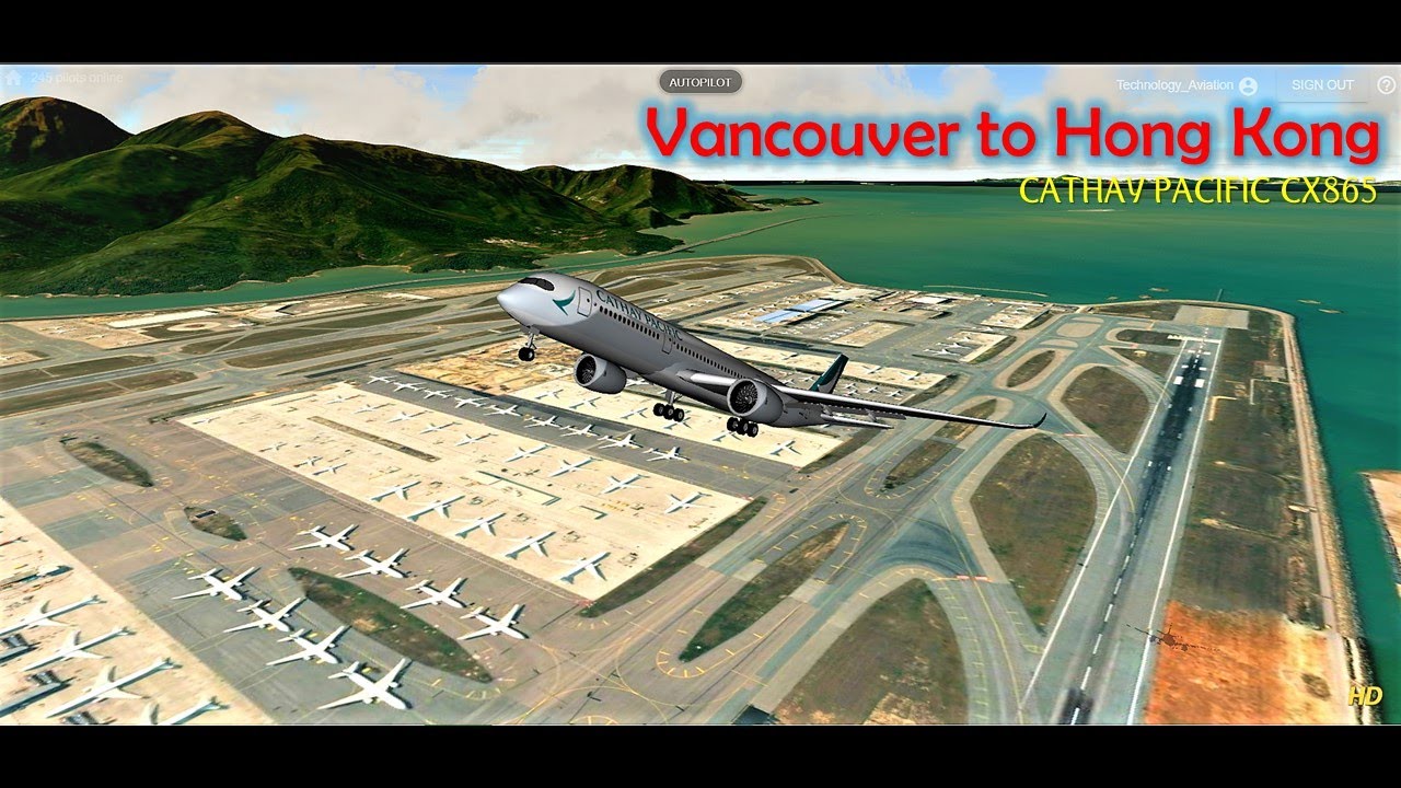 GeoFS Timelapse: Vancouver - Hong Kong | Technology and Aviation