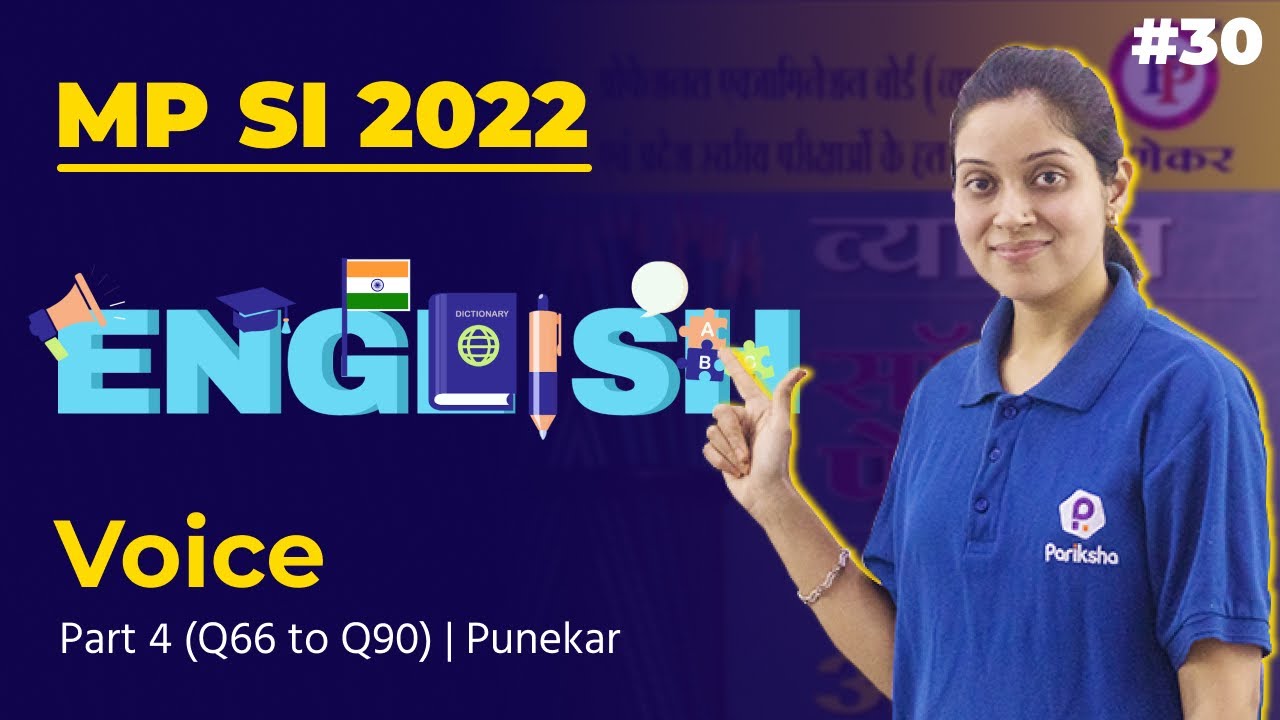 MPSI 2022 Special | Punekar ENGLISH | Voice P4 (Q66 to Q90) | Online Class For All Vyapam Exam