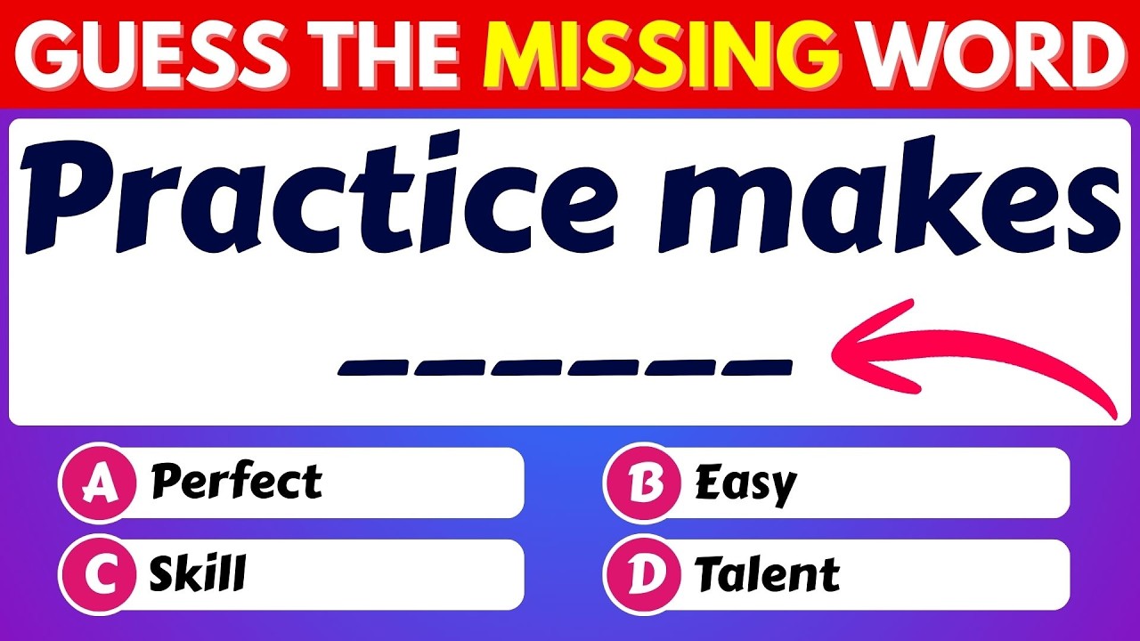 Can You Complete These Proverbs? | 50 Questions Quiz Challenge | Guess the Missing Word