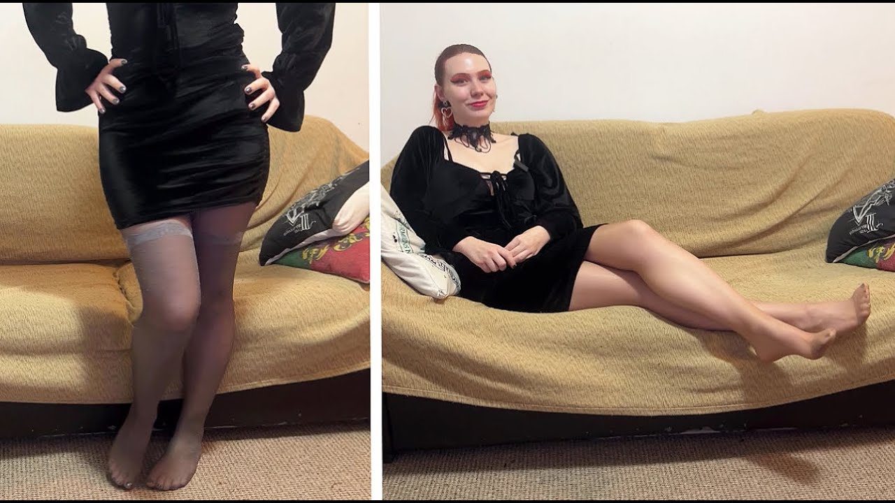 Trying One Dress with So Many Different Tights 🖤 ✨