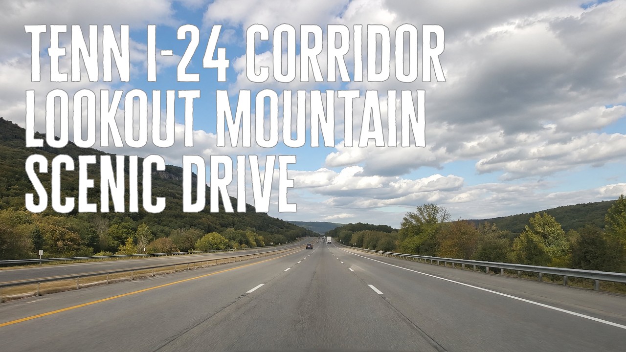 A Quiet Drive Along the Tennessee River | Chattanooga to Haletown via I-24 | White Noise 4K