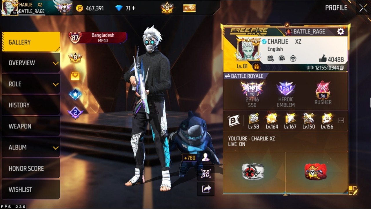 🎯 Road to Grandmaster Top1 | Free Fire Rank Push live With CHARLIE XZ #freefire #trending #shortlive