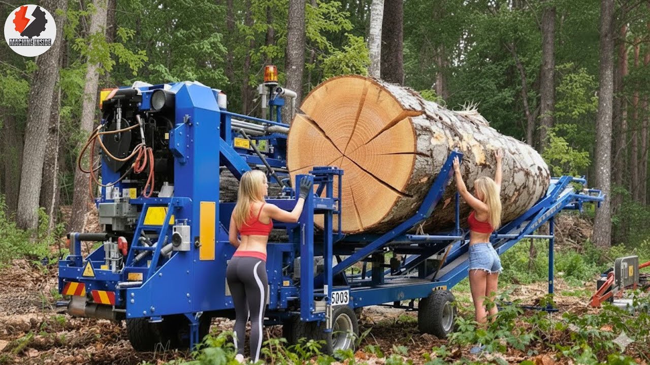 25 Insane Firewood Processors in Action | Dangerous Homemade Wood Cutting Machines#7