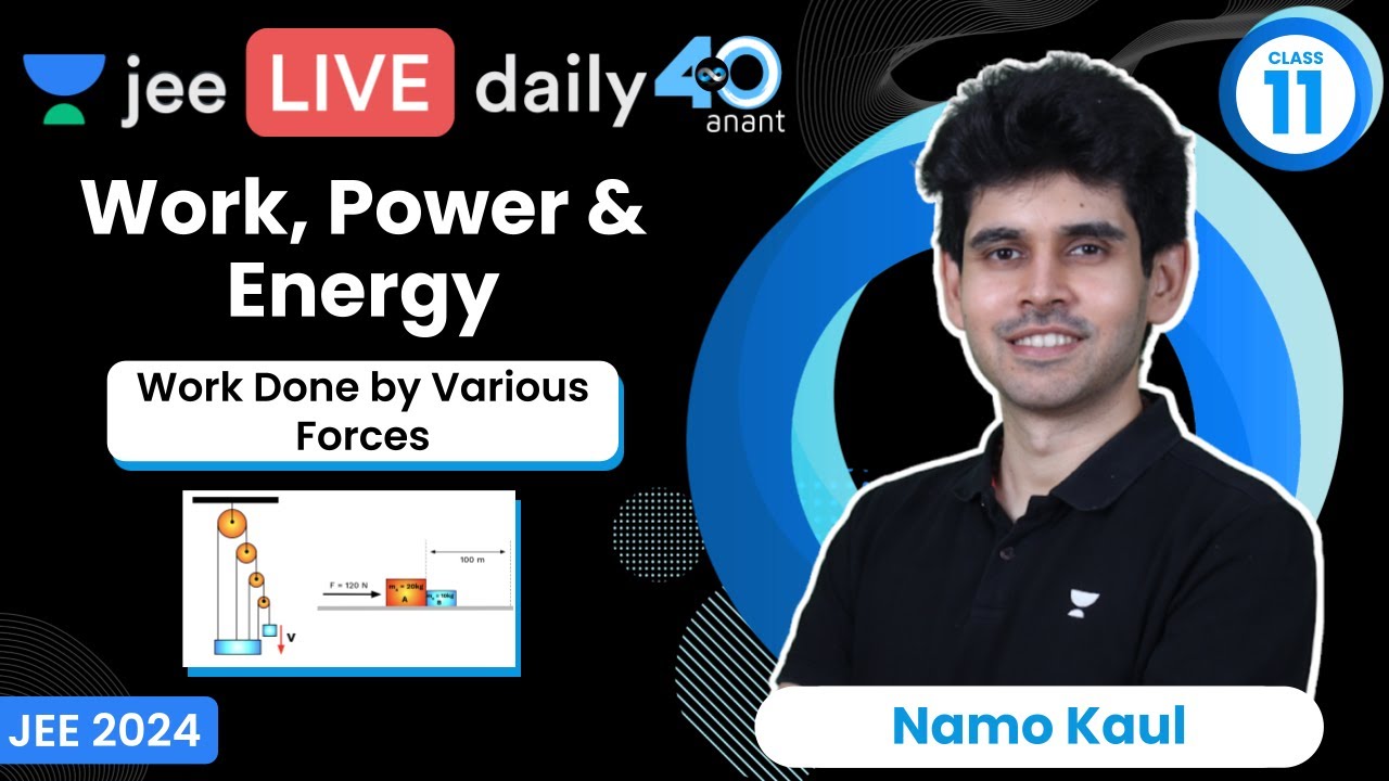 Work, Energy & Power L2 | Work Done by Various Forces | #jee2024 #jee2025 #jeephysics #namokaul