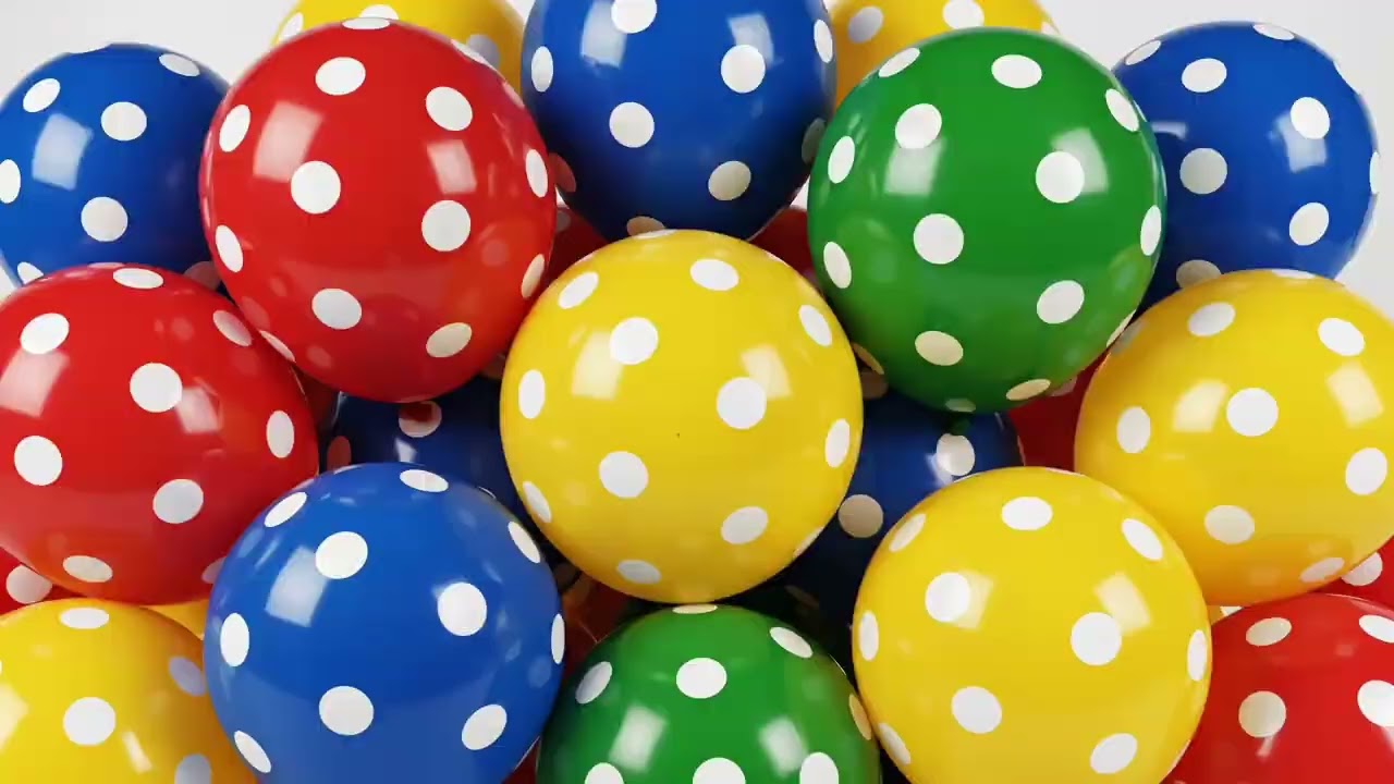 “Color Explosion! Polka Dot Balloons Popping Satisfying ASMR 💧”