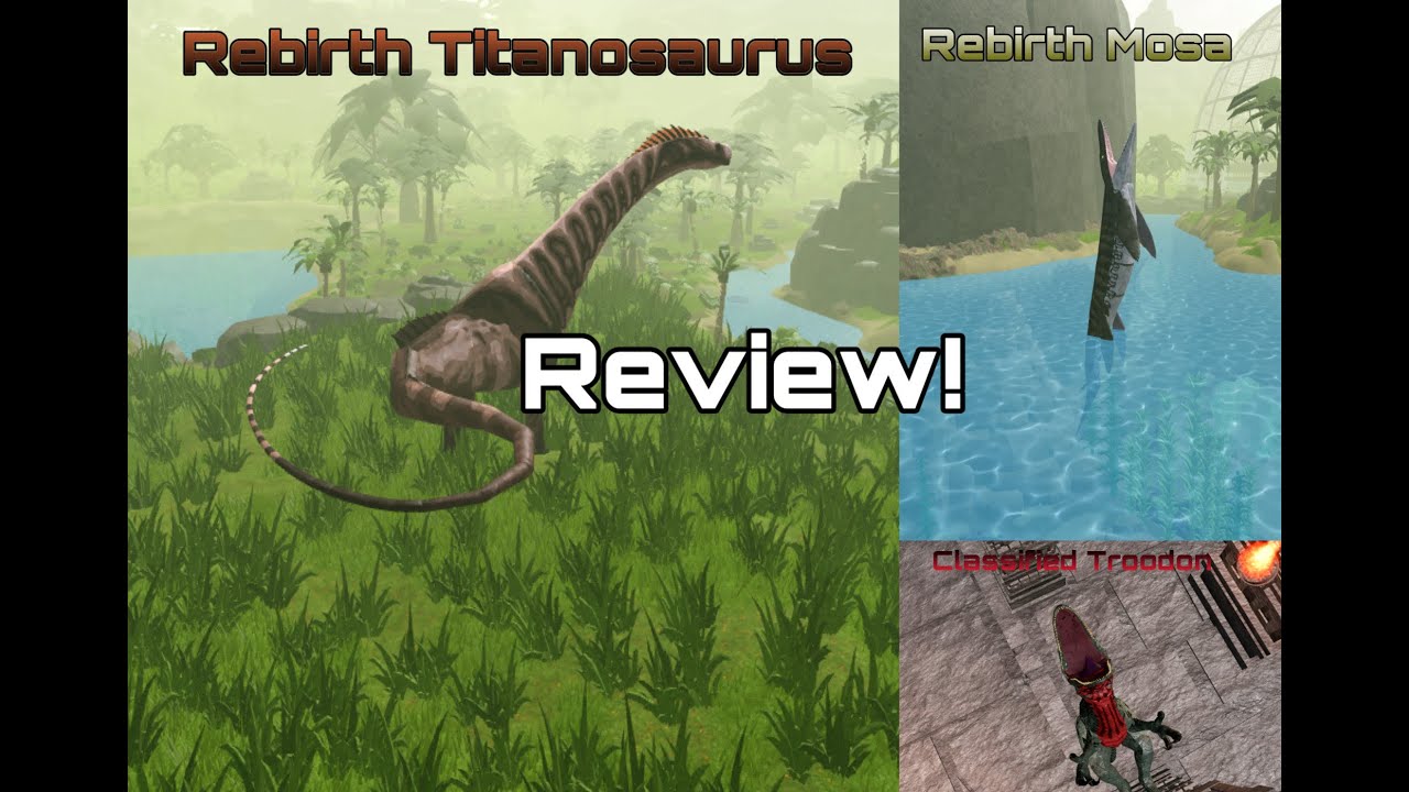 Showcasing  the  new titanosaurus, troodon, and chaos  mosasaurus skins in Dinosaur Simulator