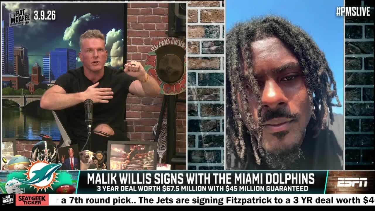 Malik Willis speaks on signing with the Miami Dolphins 🐬 | The Pat McAfee Show