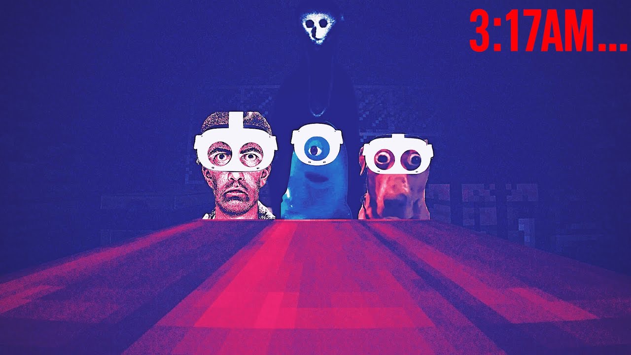 3 Idiots have a Sleepover in VR Minecraft with Horror Mods
