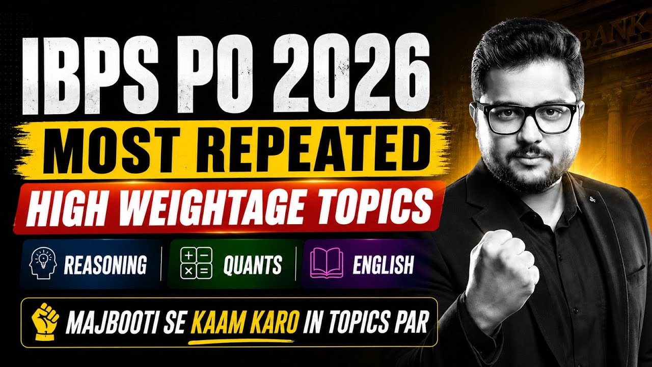 IBPS PO 2026: Most Repeated & High Weightage Topics (All Subjects) | By Shubham Sir