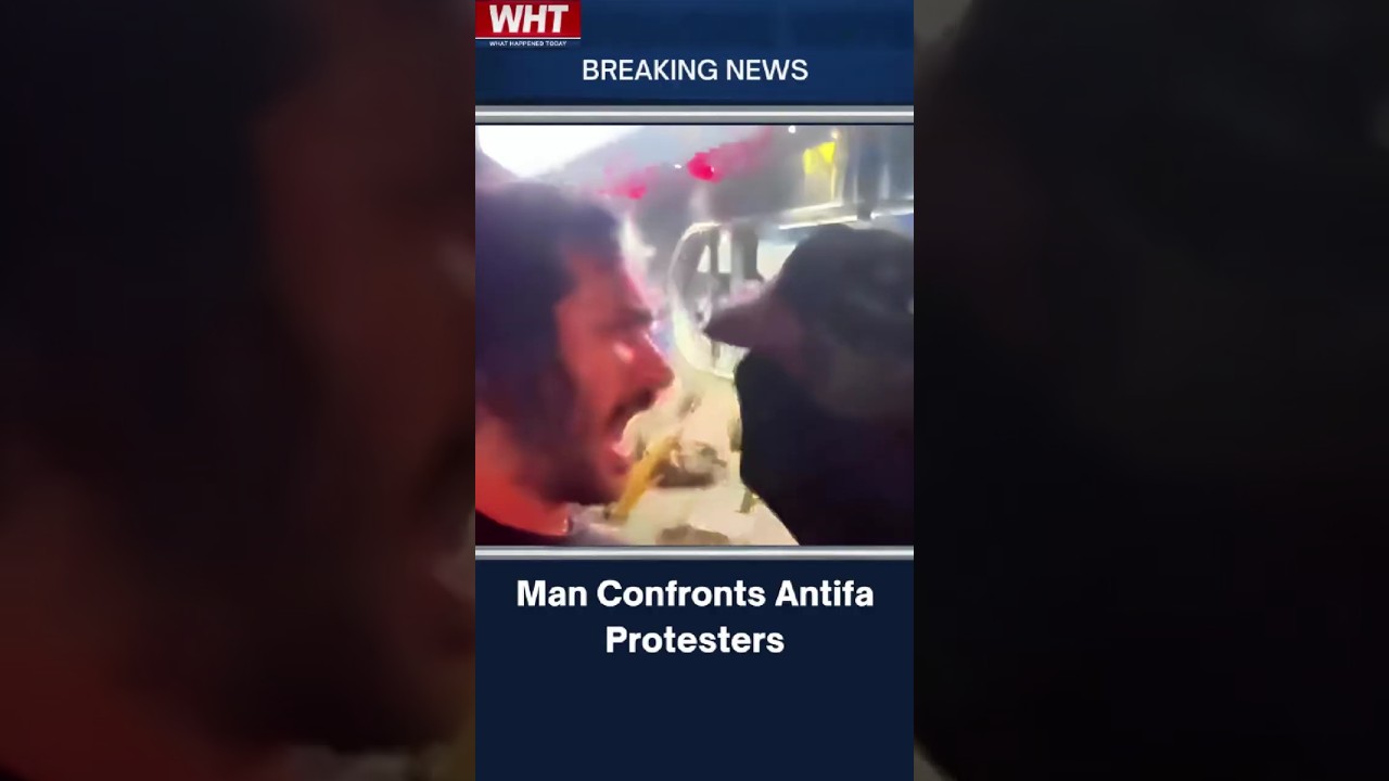 BREAKING NEWS: Youtuber confronts Antifa protesters during street clash | WHT#confrontation #protest