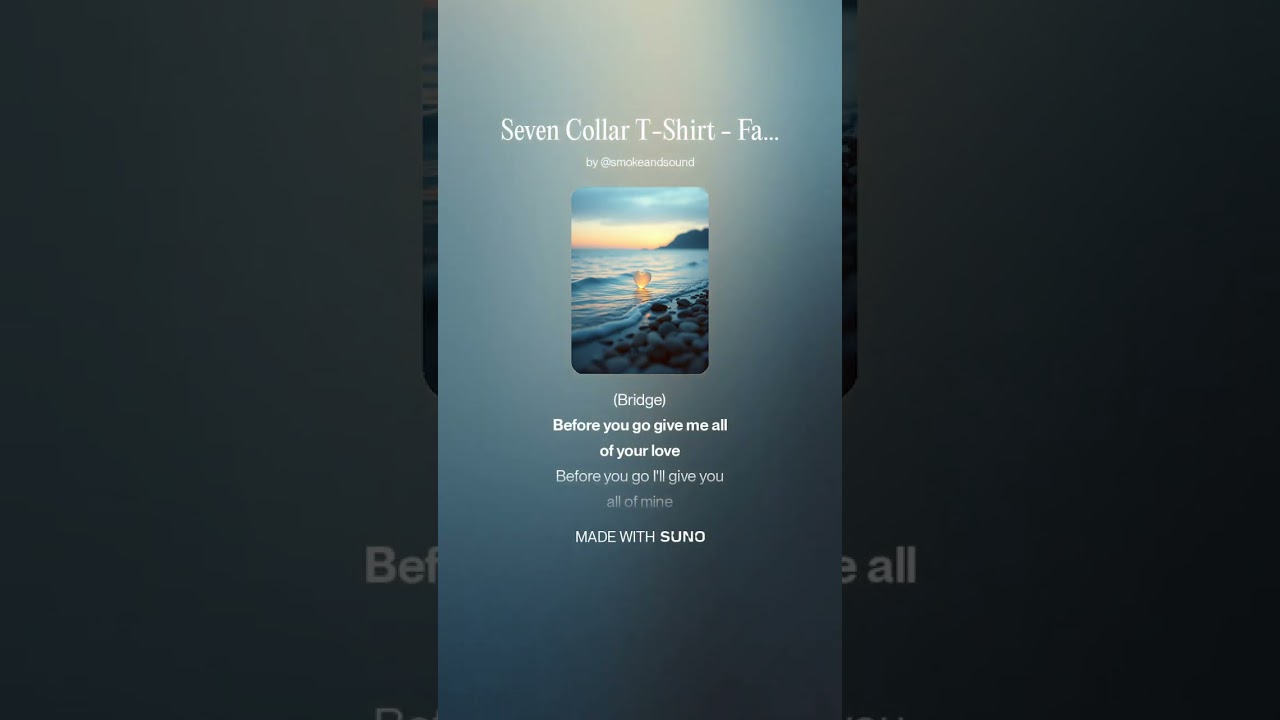 Seven Collar T Shirt - Faith (Reggae Cover)