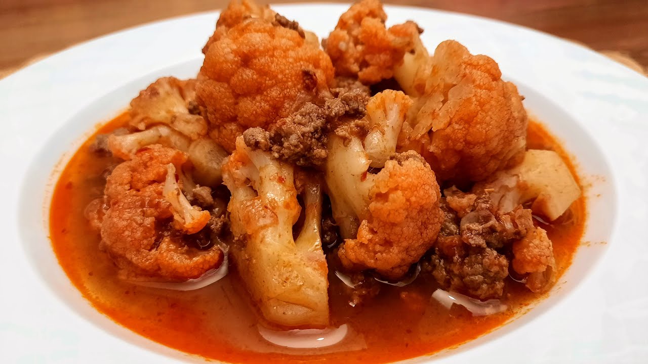 САМЫЕ КРАСИВЫЕ ЗИМНИЕ БЛЮДА. Вкусная цветная капуста с мясным фаршем. Рецепт /