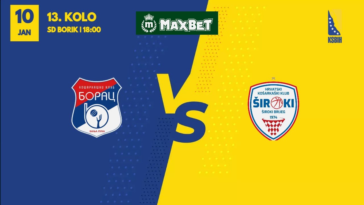 ➡️ Borac 🆚 HKK &Scaron;iroki TT Kabeli | MAXBET LIGA 13. kolo | 10.01.2026