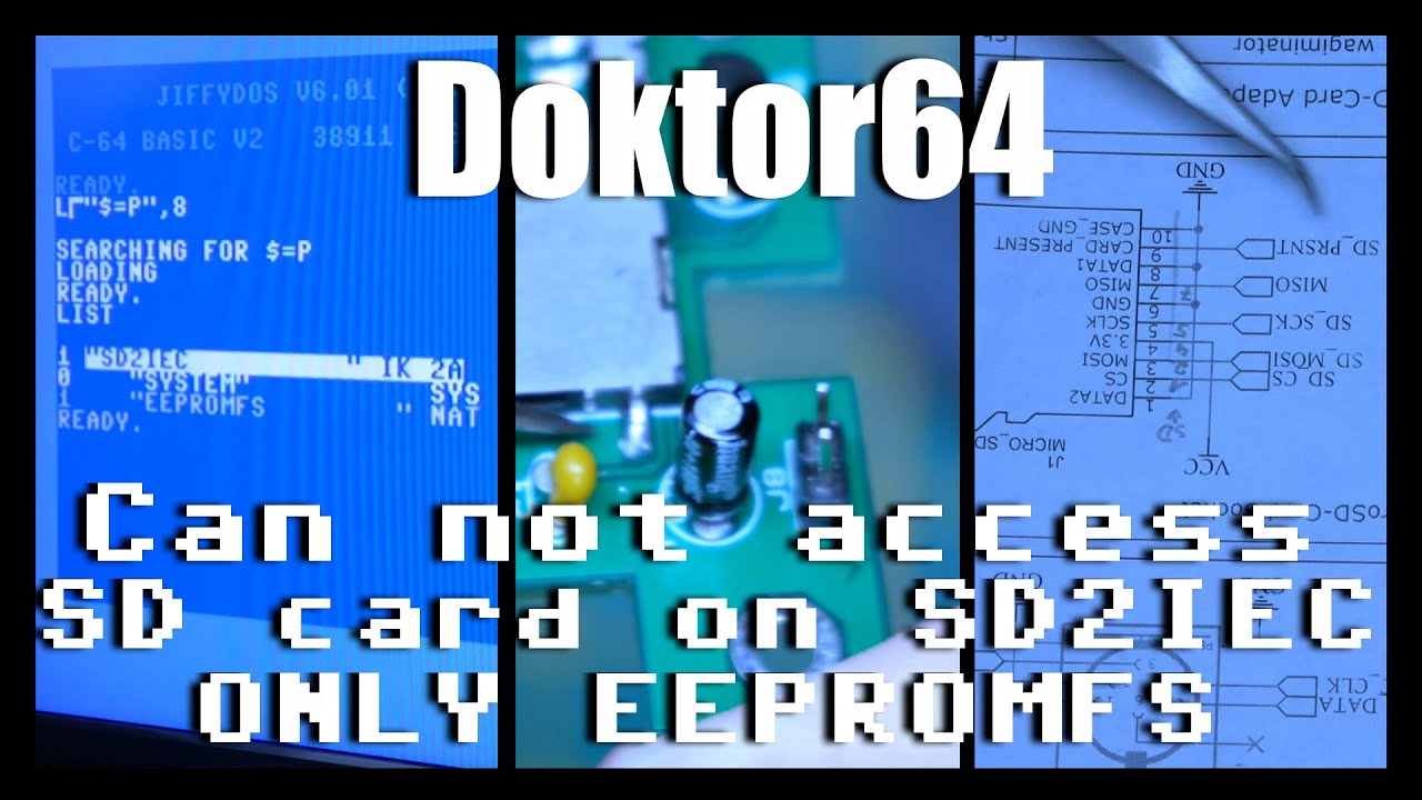 Doc64 #21a | Commodore C64 | Repair SD2IEC UPDATE: Can not access SD card, only EEPROMFS - FIXED!!!
