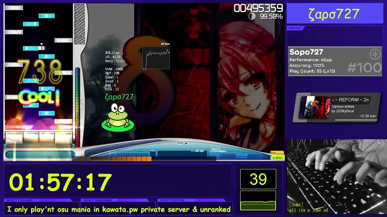 [Joke] osu mania delta dan dt clear