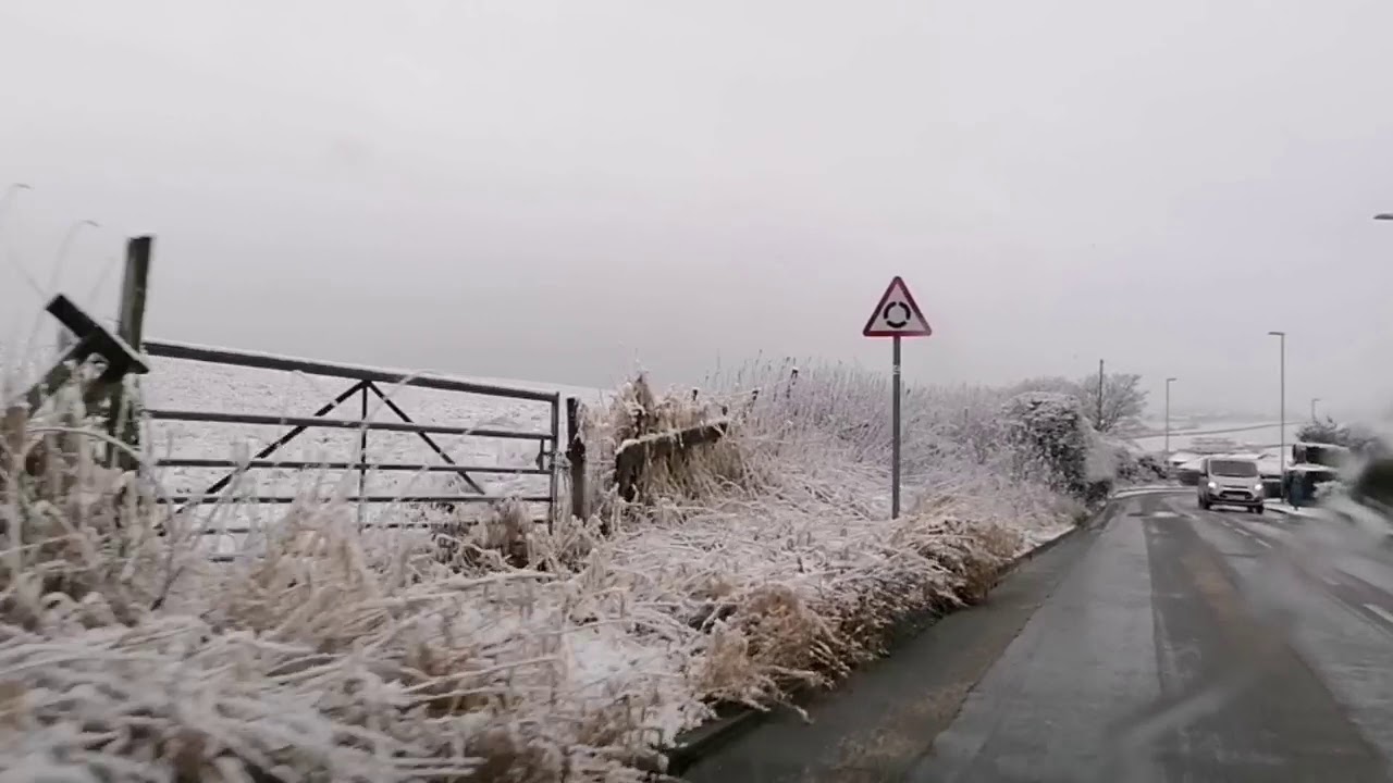 DRIVE IN SNOW ROCHDALE TO ROYTON (OLDHAM ENGLAND UK