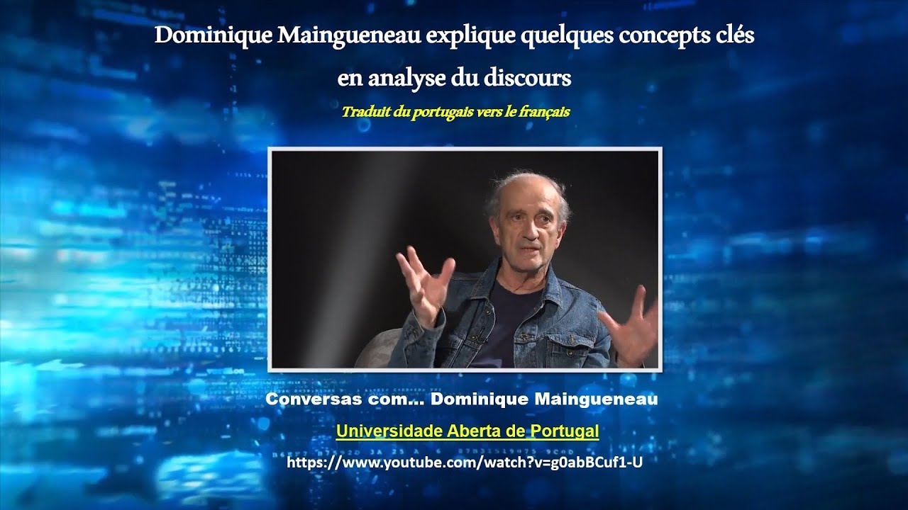 Dominique Maingueneau explique l'analyse du discours