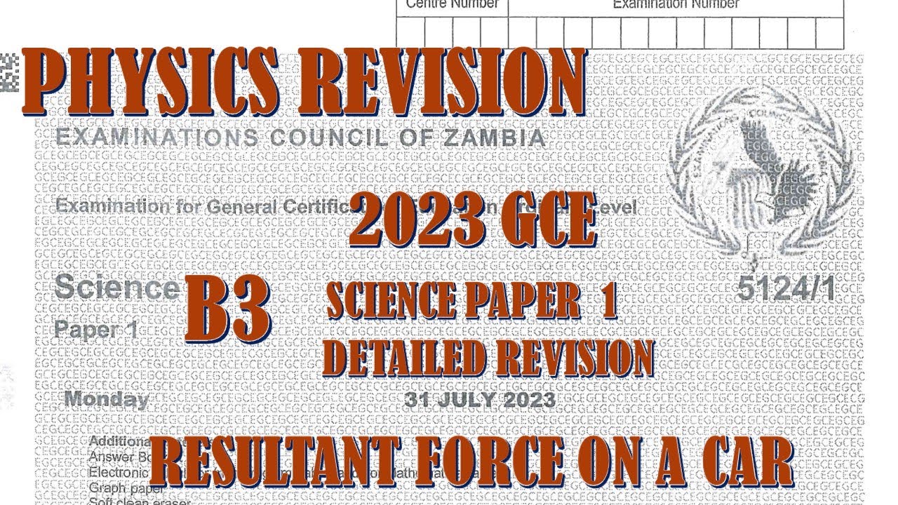 2023 GCE SCIENCE PAPER 1 QUESTION B3 DETAILED SOLUTIONS