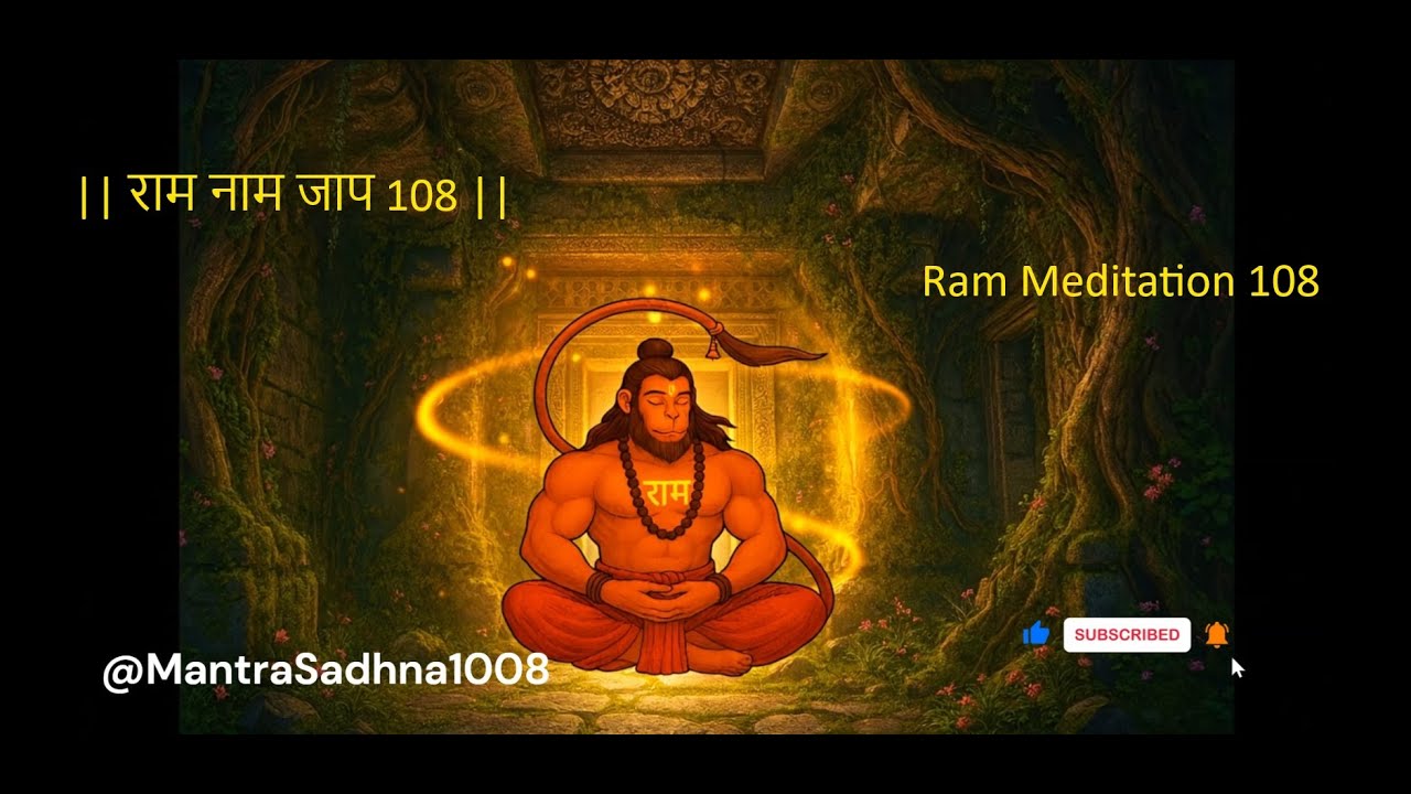 Ram Chanting 108 times | Biggest Mantra |  राम मंत्र | #meditation, #ram, #hanuman, #deepmeditation