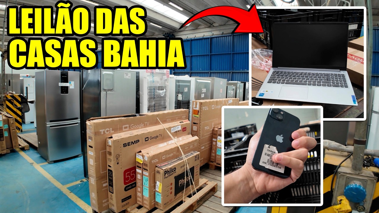 MEGA LEILÃO DE PRODUTOS DAS CASAS BAHIA - Geladeira, Fogão, Colchão, Celulares e muito mais!