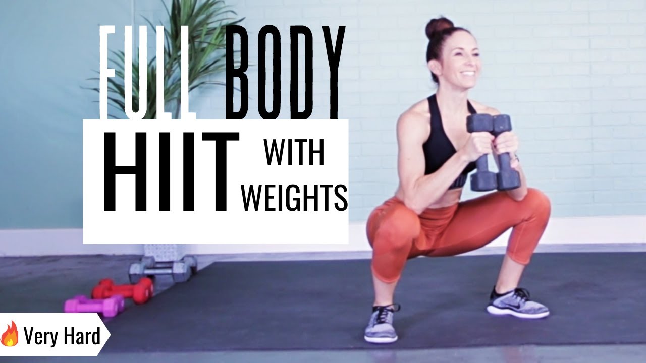 Day 14: 45 MIN FAT BURNING HIIT with Dumbbells | FULL BODY Effective Strength and Cardio Workout