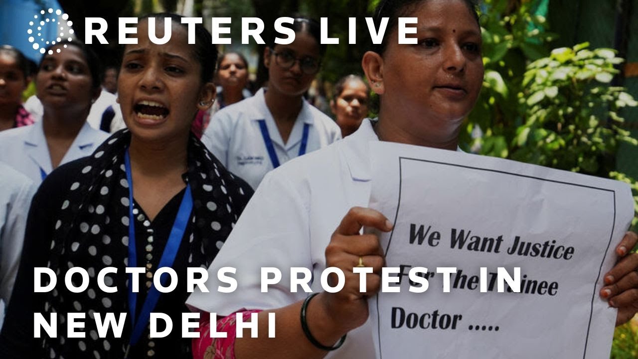 LIVE: Doctors protest in New Delhi to demand justice for murdered trainee-doctor