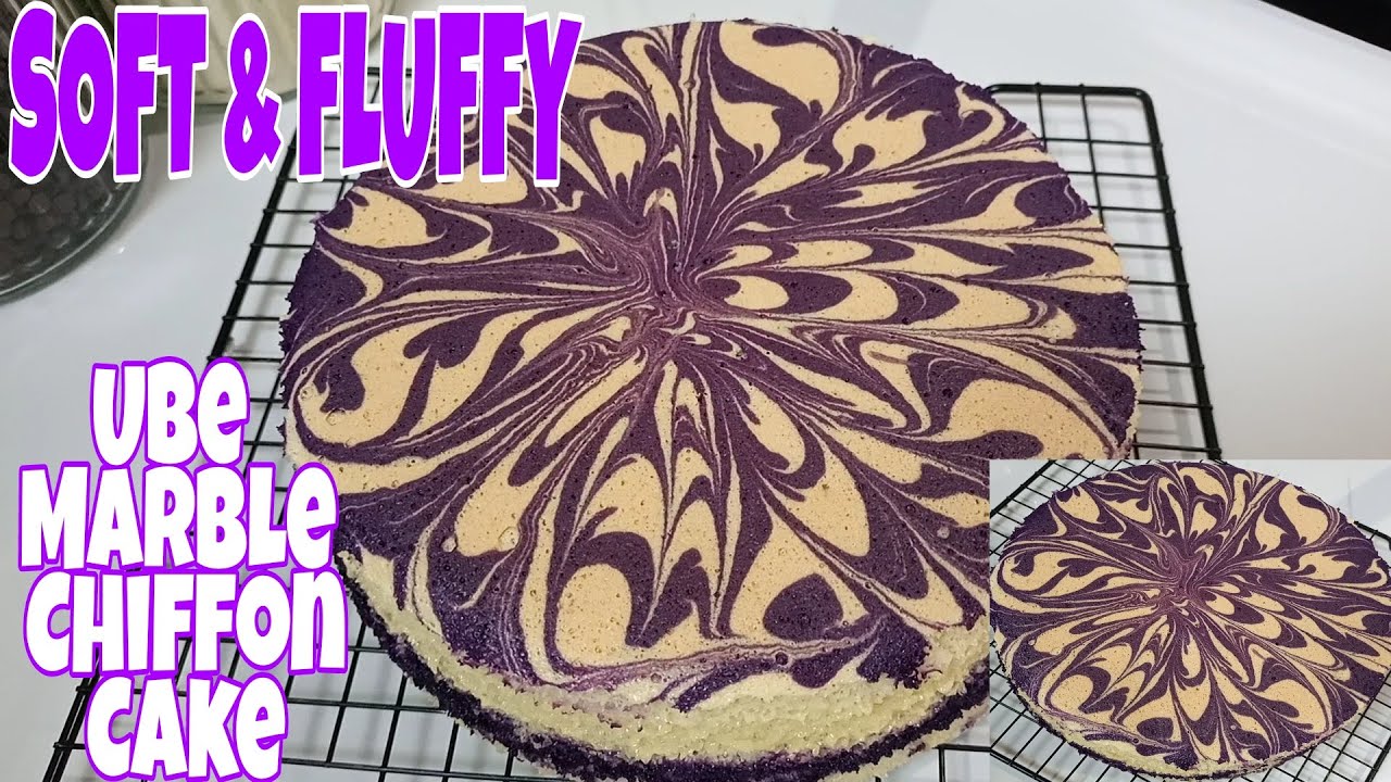 How to make Ube Marble Chiffon Cake l MimilouKitchen