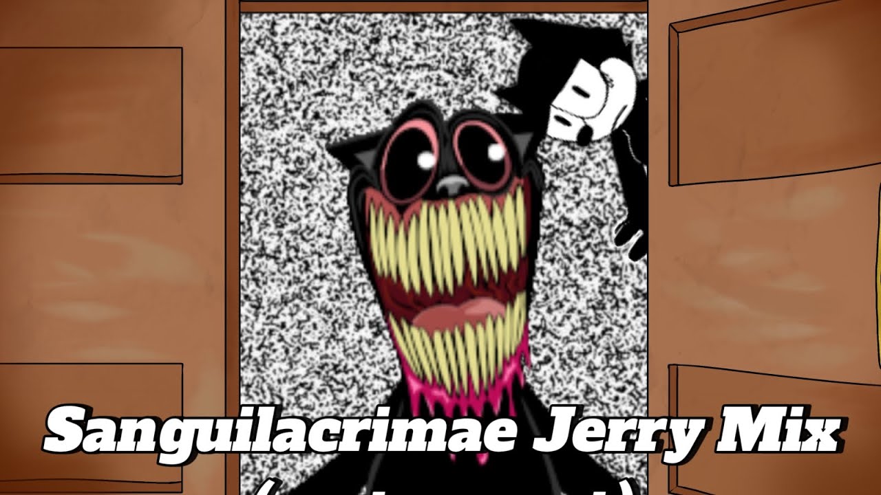 Fnf Sanguilacrimae Jerry Mix but Cartoon Cat (felix) and bf