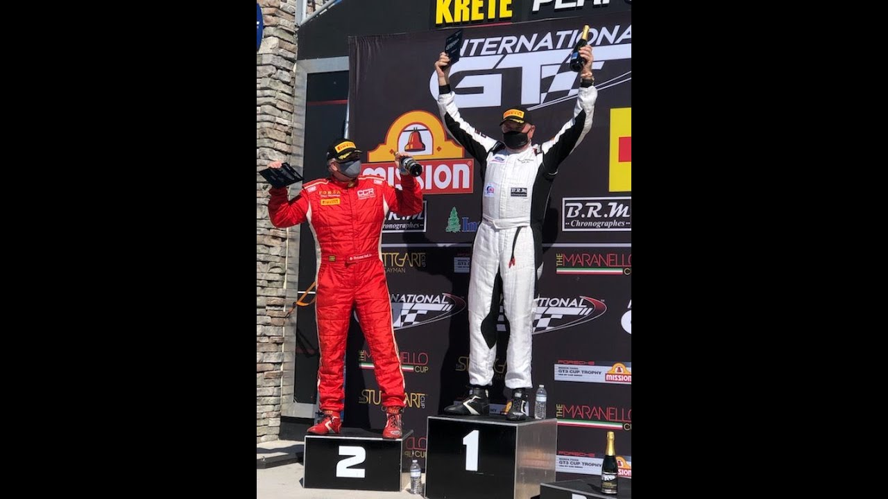 Patrick Mullaney 2021 International GT Series Sebring Race in a Ferrari 458 Challenge Car